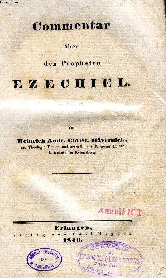 COMMENTAR BER DEN PROPHETEN EZECHIEL