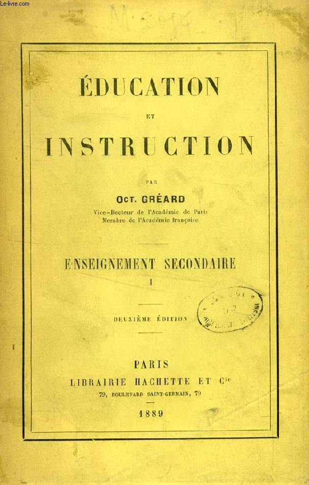 EDUCATION ET INSTRUCTION, 2 TOMES