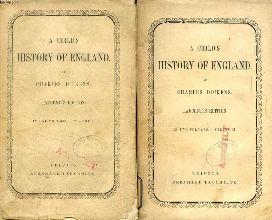 A CHILD'S HISTORY OF ENGLAND, 2 VOLUMES