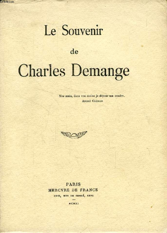 LE SOUVENIR DE CHARLES DEMANGE