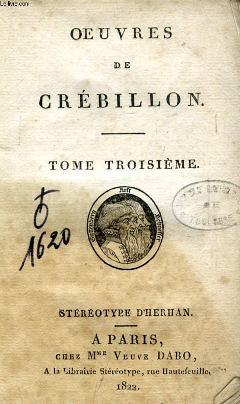 OEUVRES DE CREBILLON, TOME III (Catilina, Le Triumvirat, ou la Mort de Cicron, Discours acadmiques)