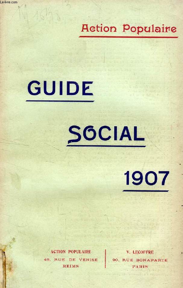 GUIDE SOCIAL 1907, ACTION POPULAIRE