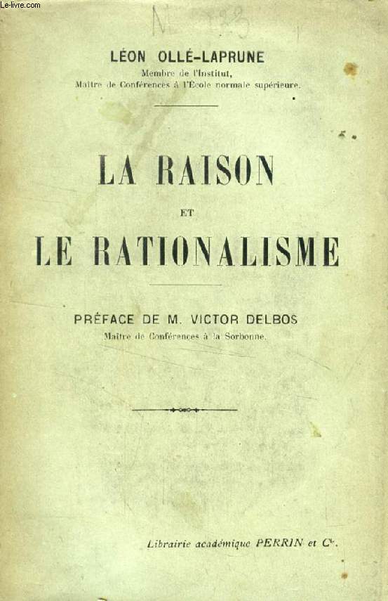 LA RAISON ET LE RATIONALISME