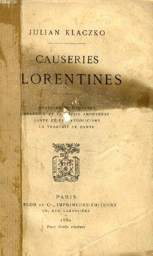 CAUSERIES FLORENTINES