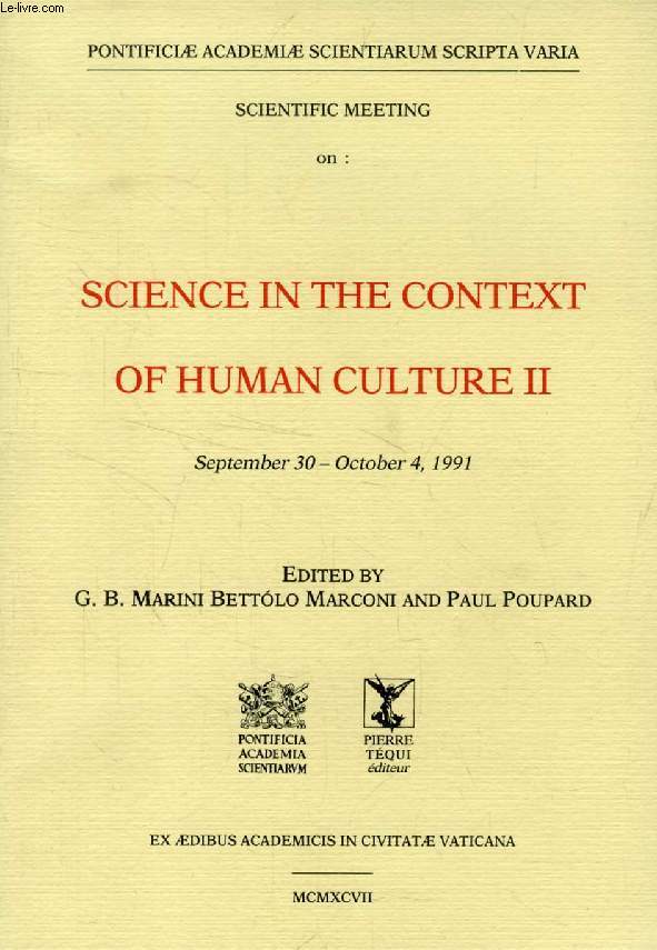 SCIENCE IN THE CONTEXT OF HUMAN CULTURE II