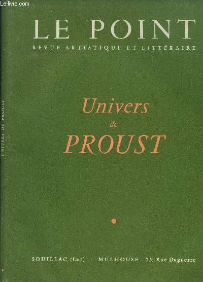 UNIVERS DE PROUST - LV/LVI