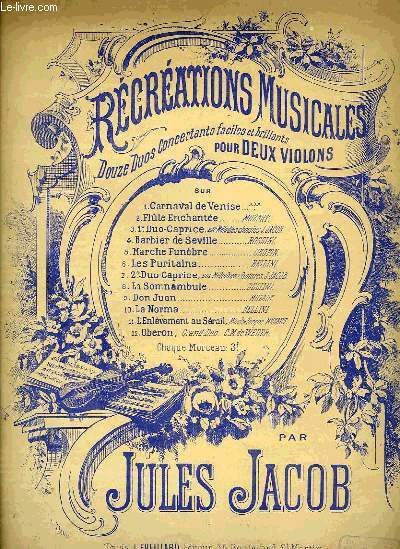 RECREATIONS MUSICALES