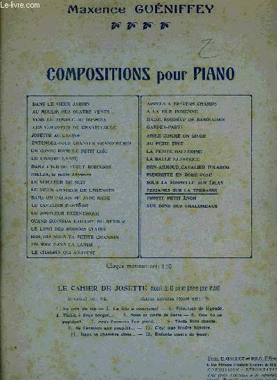 COMPOSITIONS POUR PIANO
