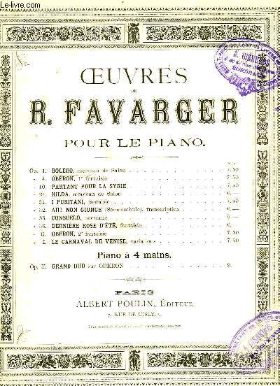 OEUVRES DE R. FAVARGER