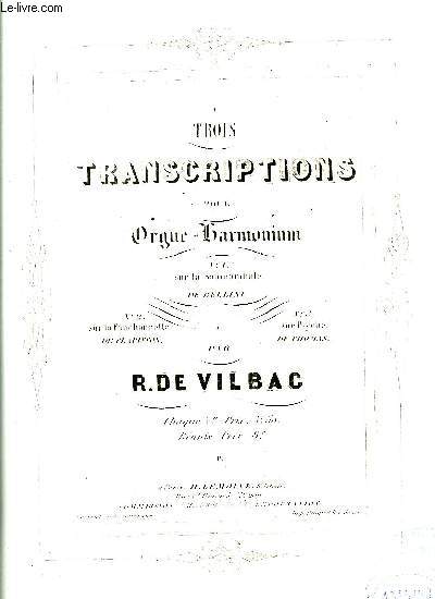 TROIS TRANSCRIPTIONS POUR ORGUE-HARMONIUM