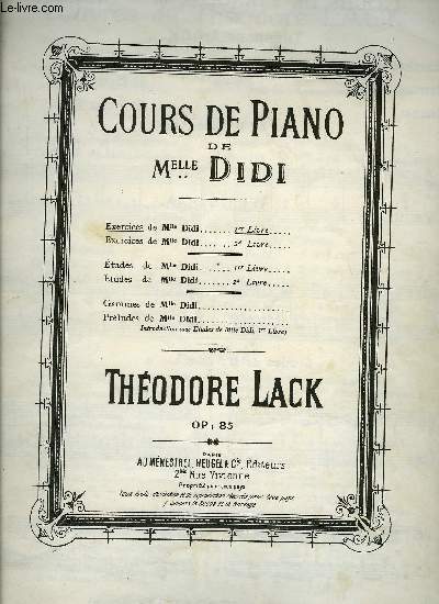 COURS DE PIANO DE MELLE DIDI