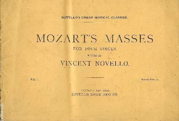 MOZART'S MASSES FOR FOUR VOICES