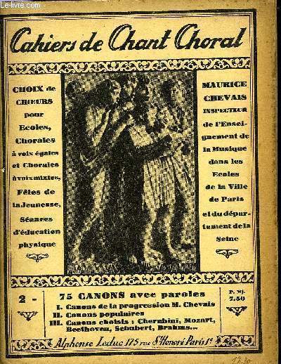 CAHIERS ED CHANT CHORAL