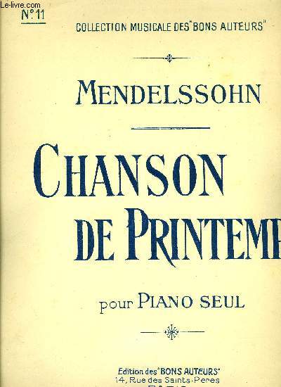 CHANSON DE PRINTEMPS