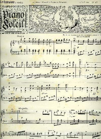 PIANO SOLEIL 24 AVRIL 1892, N17