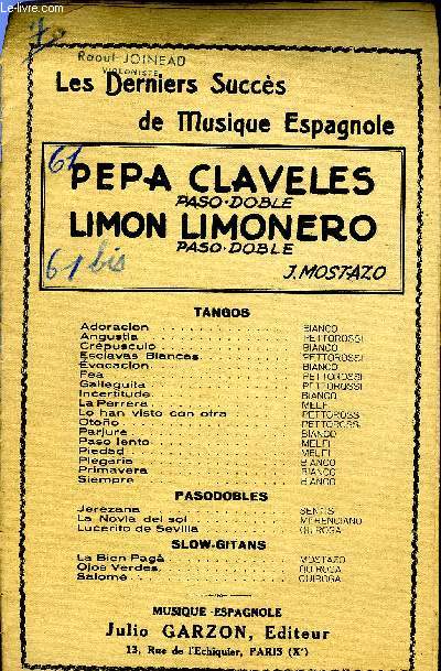 PEPA CLAVELES / LIMON LIMONERO