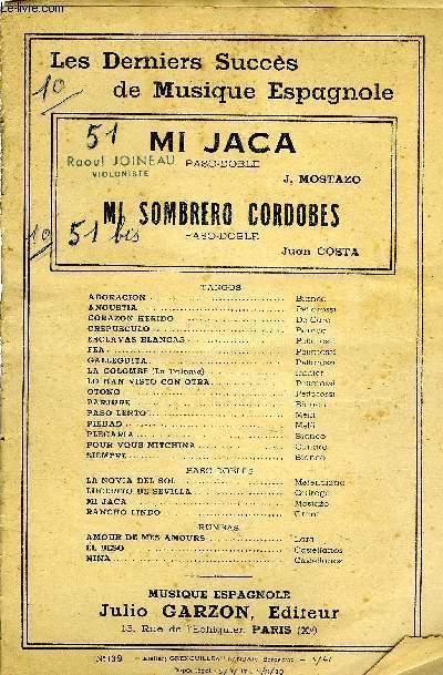 MI JACA / MI SOMBRERO CORDOBES