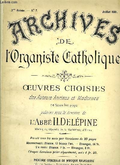 ARCHIVES DE L'ORGANISTE CATHOLIQUE N7
