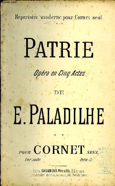 PATRIE - REPERTOIRE MODENER POUR CORNET SEUL