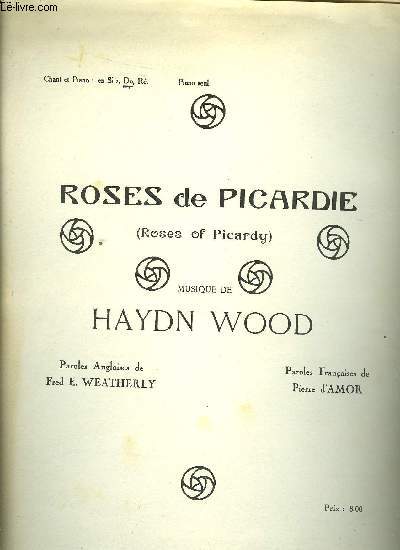 ROSES DE PICARDIE clbre mlodie anglaise pour chant et piano en anglais et franais
