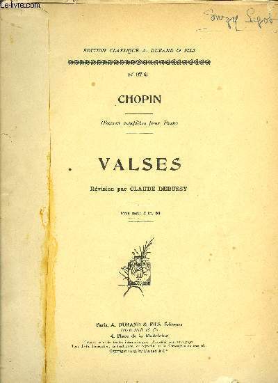 VALSES pour piano