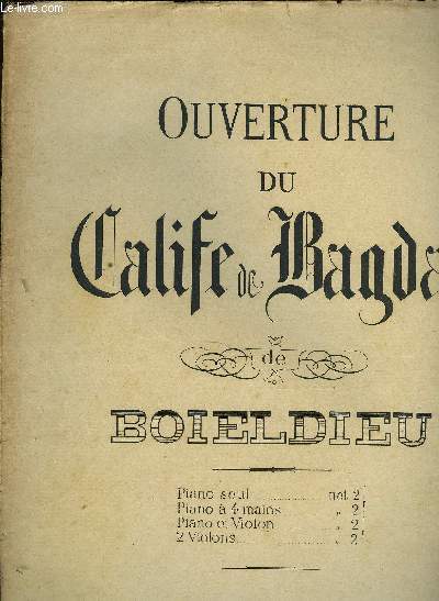 OUVERTURE DU CALIFE DE BAGDAD POUR PIANO SEUL