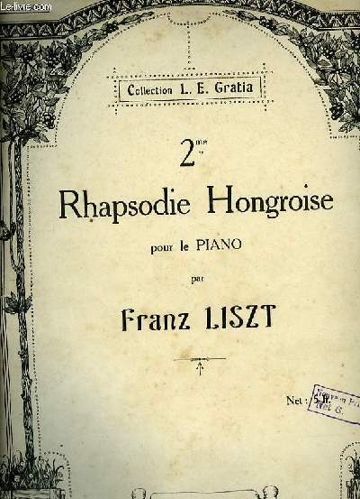 2 me RHAPSODIE HONGROISE POUR LE PIANO