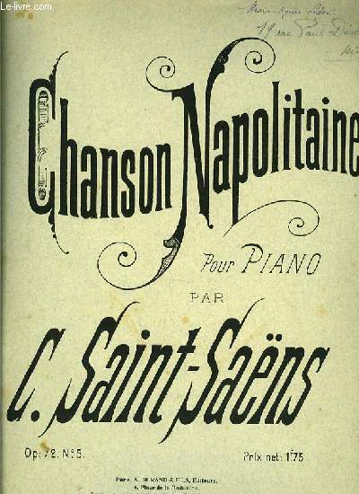 CHANSON NAPOLITAINE pour piano