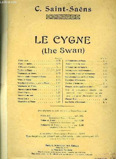 LE CYGNE (the swam) pour violon et piano