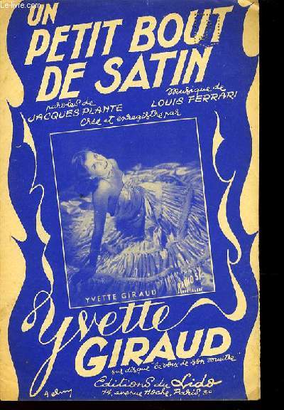 PETIT BOUT DE SATIN musique de Jacques Plant partition pour le chant