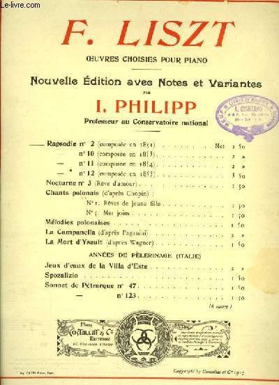 RAPSODIE N2 (compose en 1851)