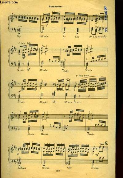 EL REFALON tango partition pour piano/ PENAS (peines d'amour) pour pian oseul
