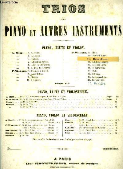 DON JUAN DE MOZART pour piano