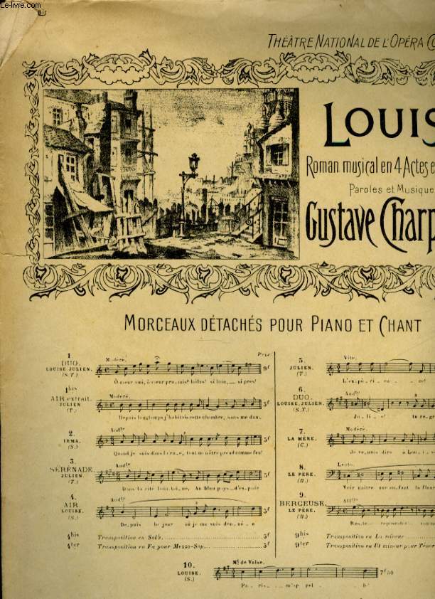LOUISE ROMAN MUSICALE EN 4 ACTES ET 5 TABLEAUX
