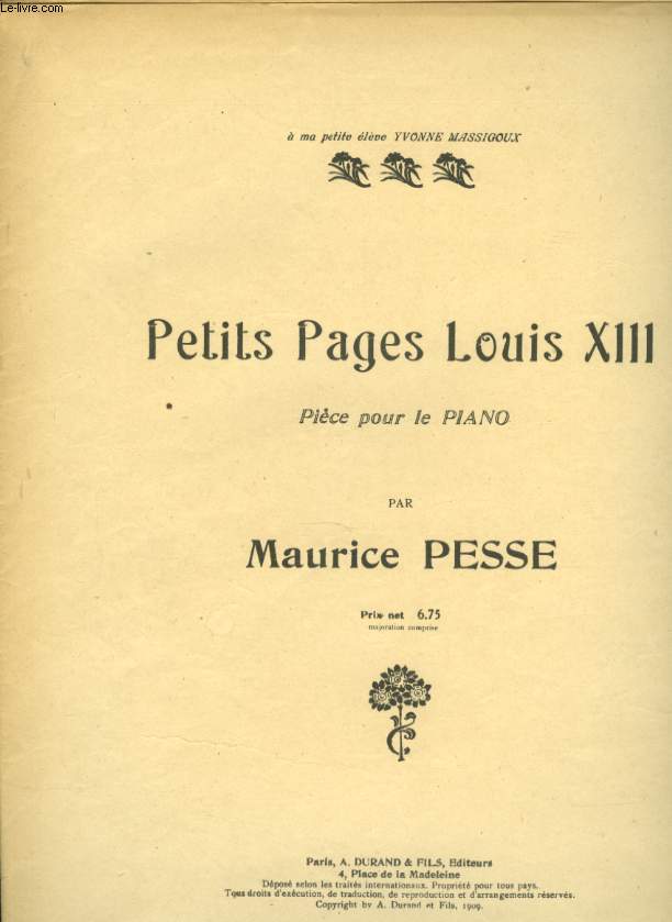 PETITS PAGES LOUIS XIII
