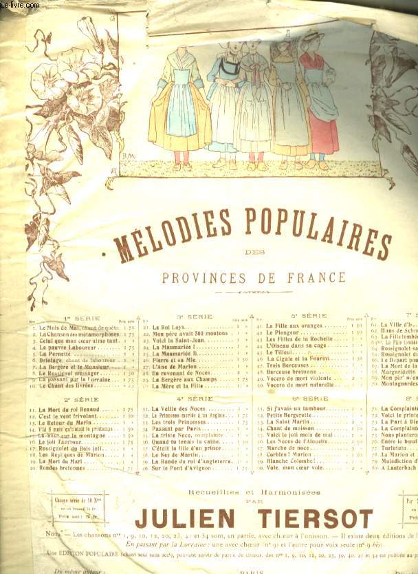 MELODIES POPULAIRES DES PROVINCES DE FRANCE N 68 MARGARIDETTE