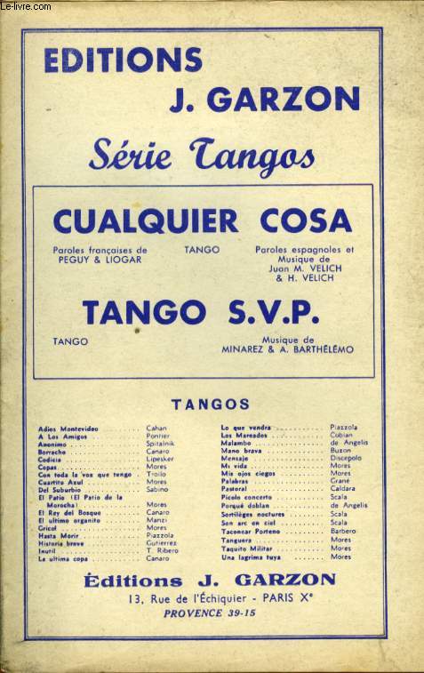 CUALQUIER COSA / TANGO S.V.P.