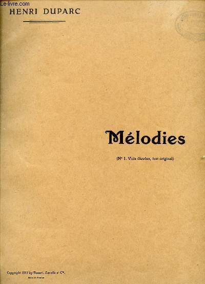 MELODIES ( N1 VOIX ELEVEES, TON ORIGINAL ).