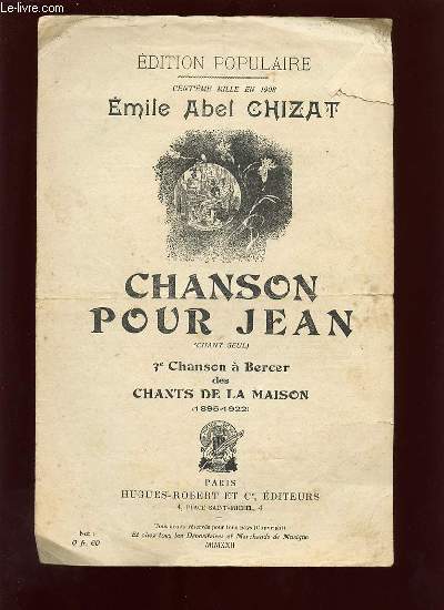 CHANSON POUR JEAN ( CHANT SEUL ) 3E CHANSON A BERCER DES CHANTS DE LA MAISON.