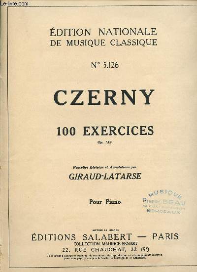 100 EXERCICES OP. 139.