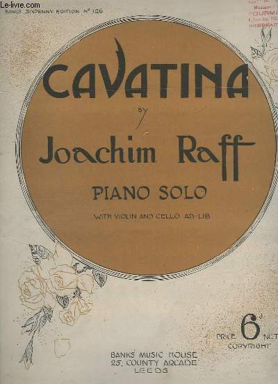 CAVATINA - OP.85 - PIANO SOLO + VIOLIN + CELLO.