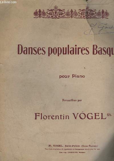 DANSES POPULAIRES BASQUES - POUR PIANO.