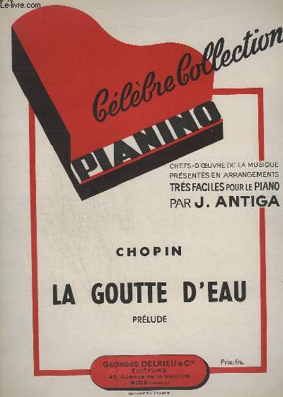 LA GOUTTE D'EAU - COLLECTION PIANINO N78.