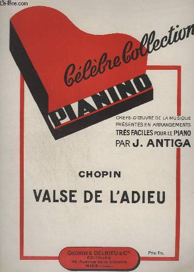 VASLE DE L'ADIEU - COLLECTION PIANINO N48.