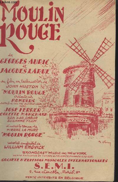 MOULIN ROUGE / THE SONG FROM MOULIN ROUGE - PAROLES FRANCAISES ET ANGLAISES.