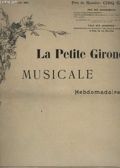LA PETITE GIRONDE MUSICALE N1 : CAPRICE-MENUET - POUR PIANO.