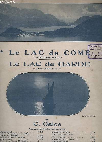 LE LAC DE COME - 6 NOCTURNE - OP.24 - POUR PIANO.