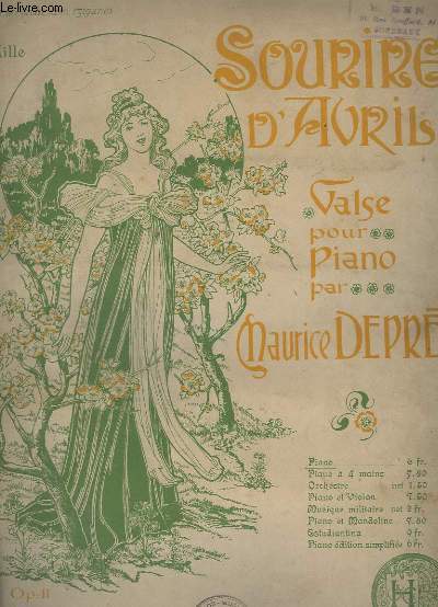 SOURIRE D'AVRIL - VALSE POUR PIANO - OP.11.