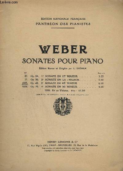 PANTHEON DES PIANISTES - N4 ( DE M - Z ) : MUSIQUE DE PIANO - SONATES POUR PIANO - N 1055 : OP.49 - 3 SONATE EN RE MINEUR.