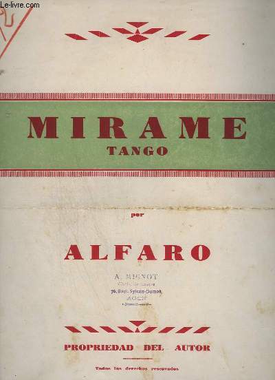 MIRAME - TANGO POUR PIANO + VIOLON + VIOLONCELLE + CONTREBASSE.